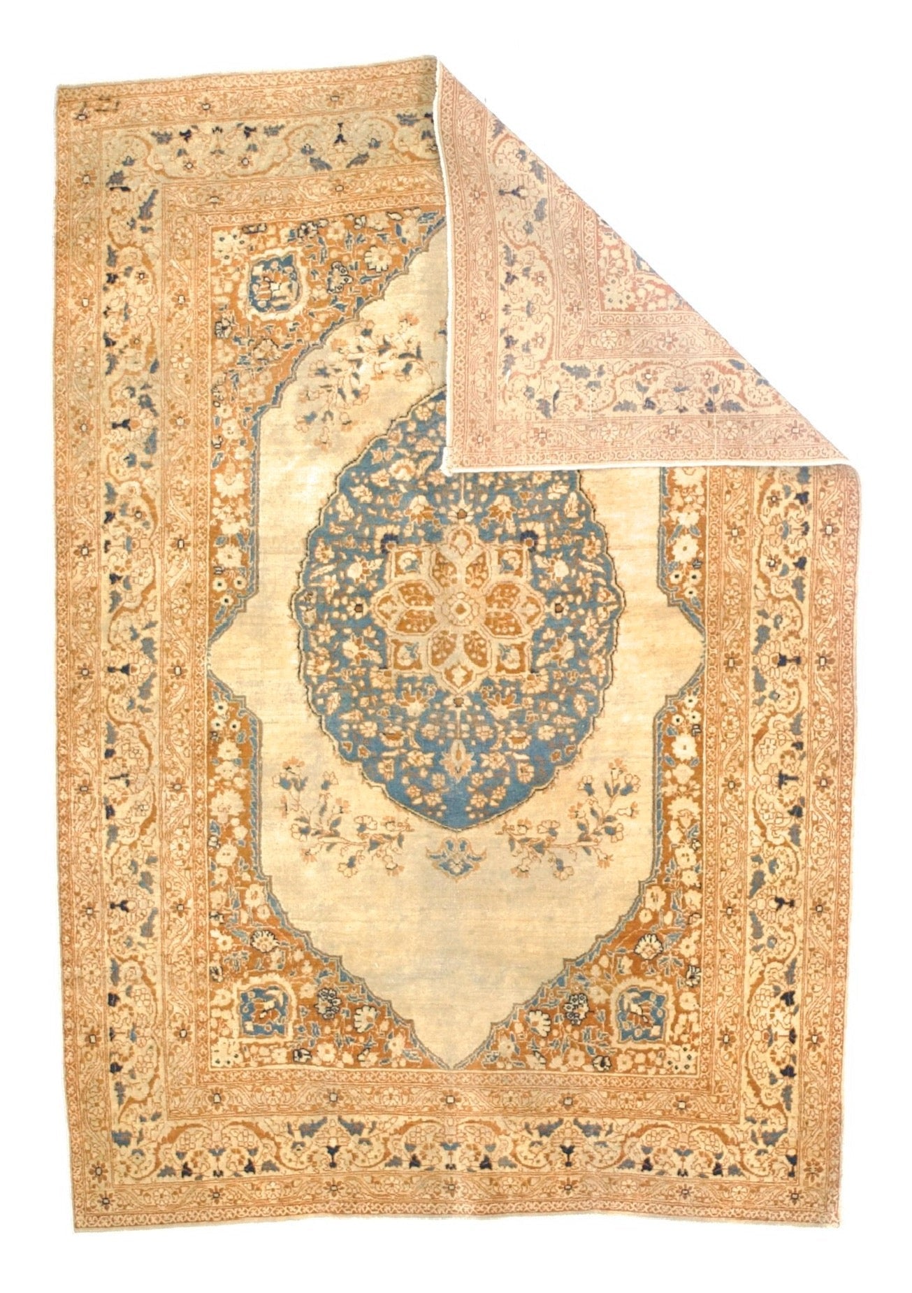 Antique  Haji Jalili Tabriz Rug 3' 10" x 5' 7"