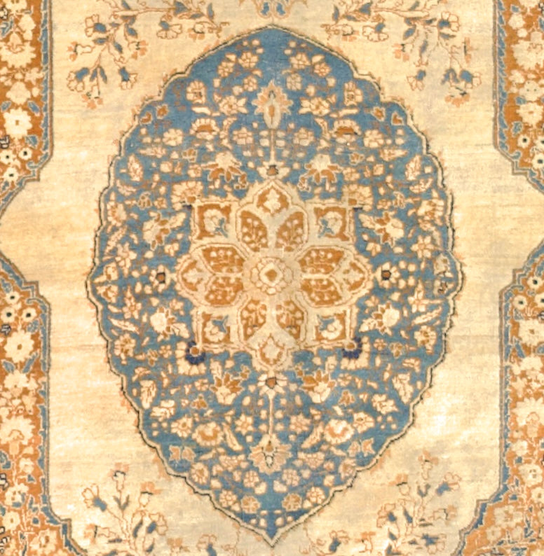 Antique  Haji Jalili Tabriz Rug 3' 10" x 5' 7"