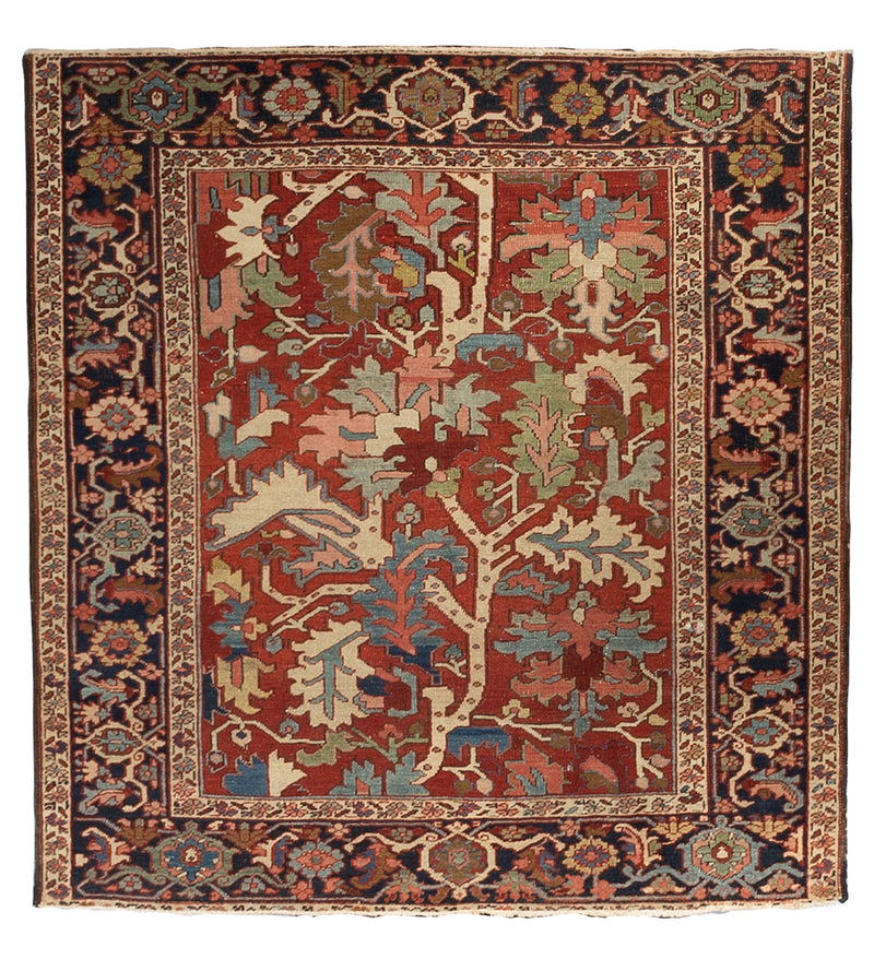 Antique  Serapi Rug 5' 0