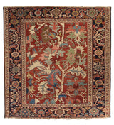 Antique  Serapi Rug 5' 0" x 5' 9''