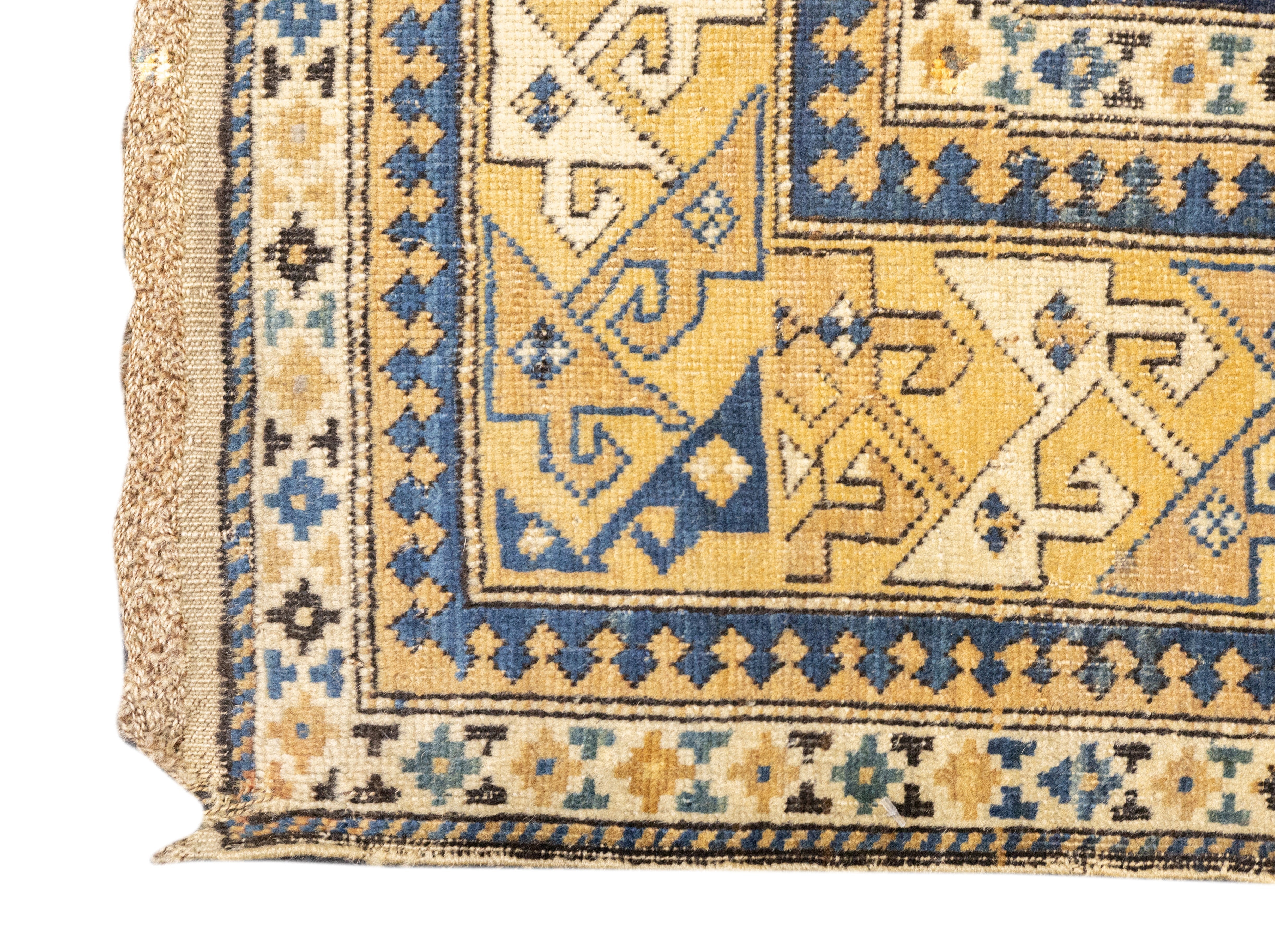 Antique Caucasian Kuba Shirvan Rug 4'5'' x 5'1'