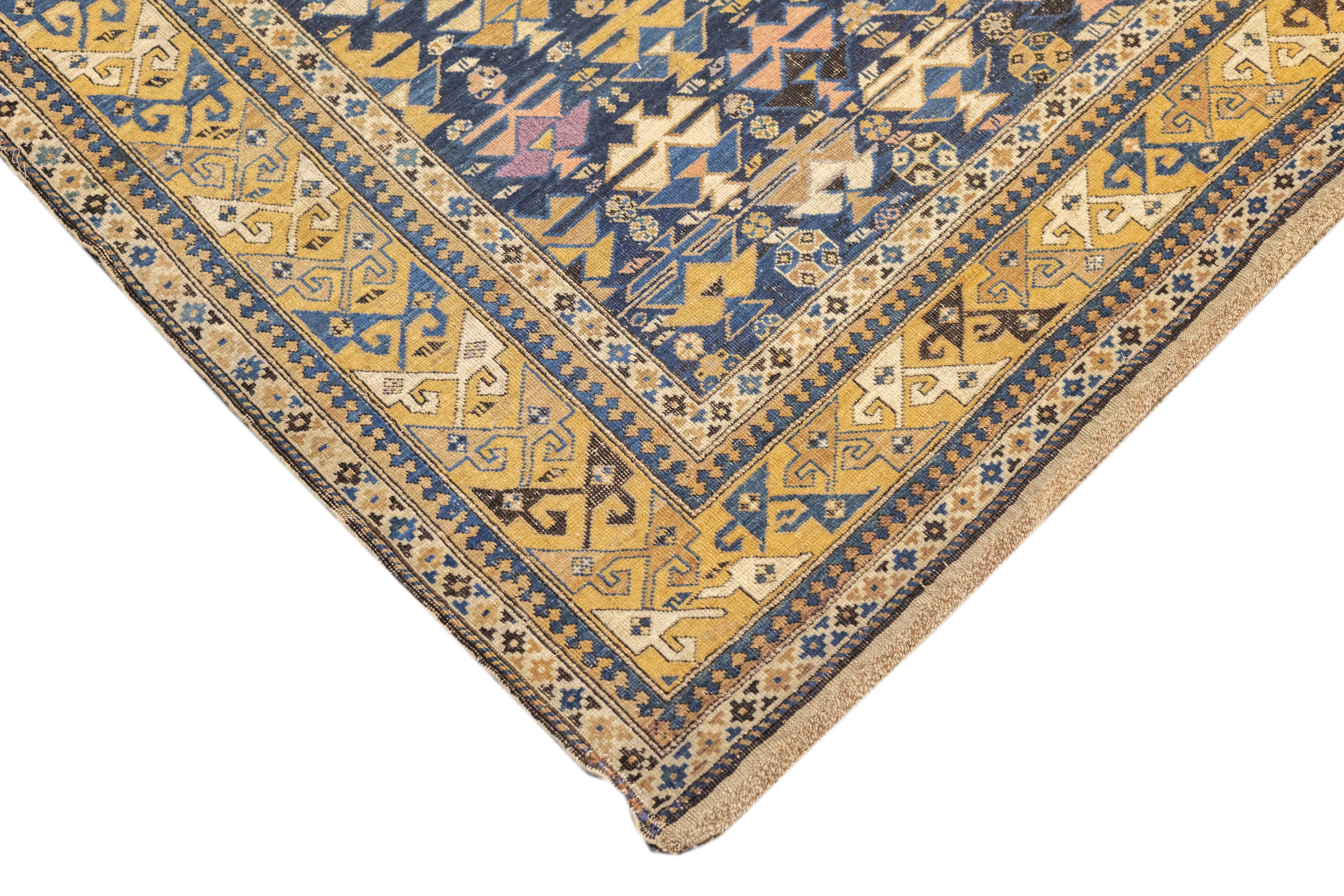 Antique Caucasian Kuba Shirvan Rug 4'5'' x 5'1'