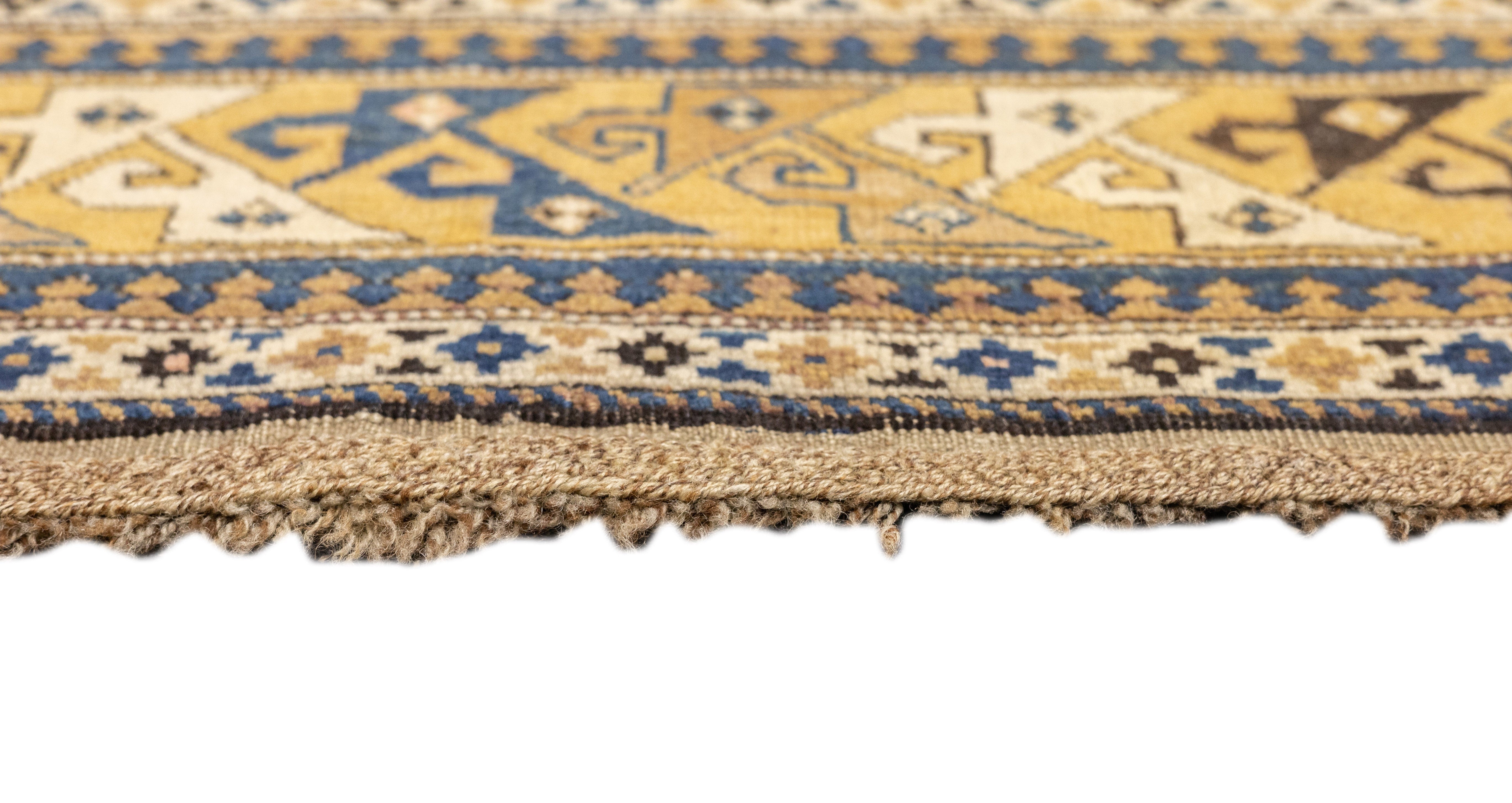 Antique Caucasian Kuba Shirvan Rug 4'5'' x 5'1'