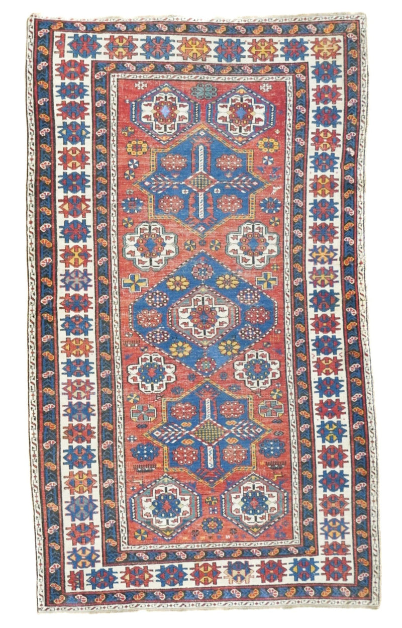 Antique Caucasian Shirvan Rug 4'1'' x 7'0