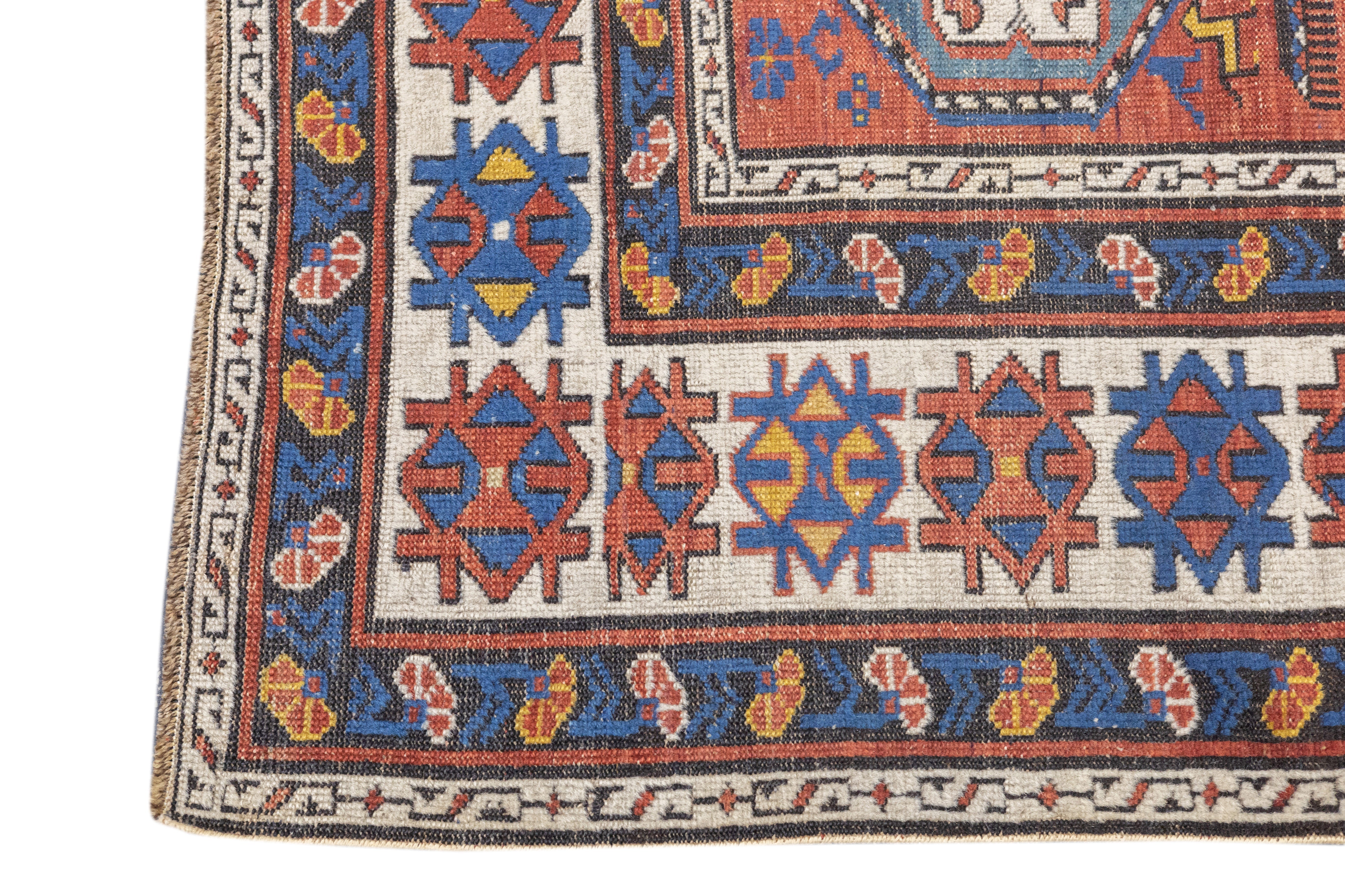 Antique Caucasian Shirvan Rug 4'1'' x 7'0"