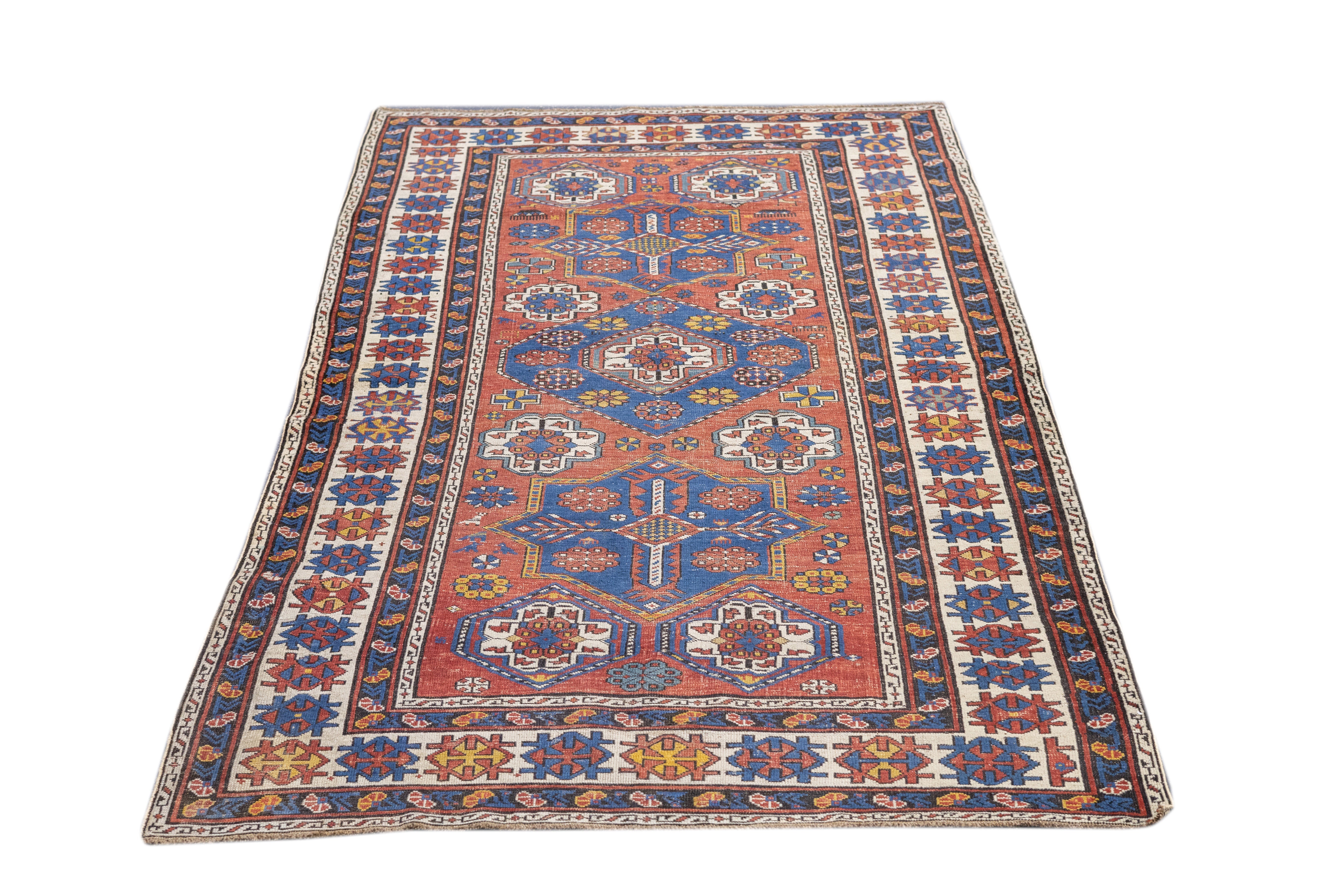 Antique Caucasian Shirvan Rug 4'1'' x 7'0"