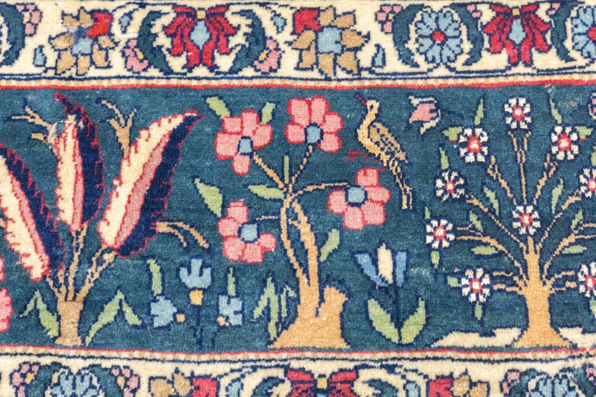 Antique  Tehran Rug 4'3" x 7' 5''