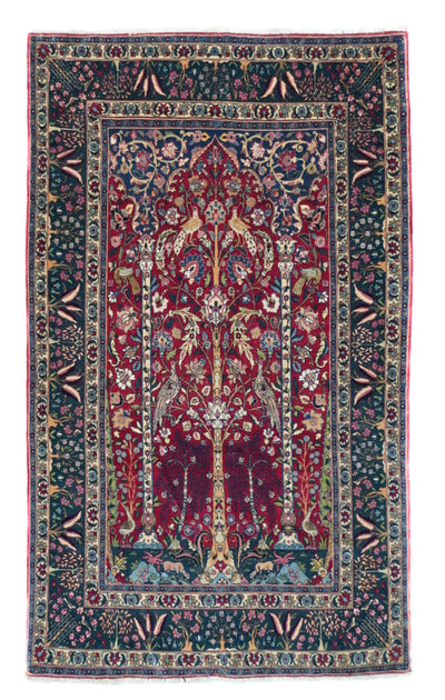 Antique  Tehran Rug 4'3