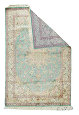 Extremely Fine Vintage Silk  Qum Rug 4'3'' x 6'6''