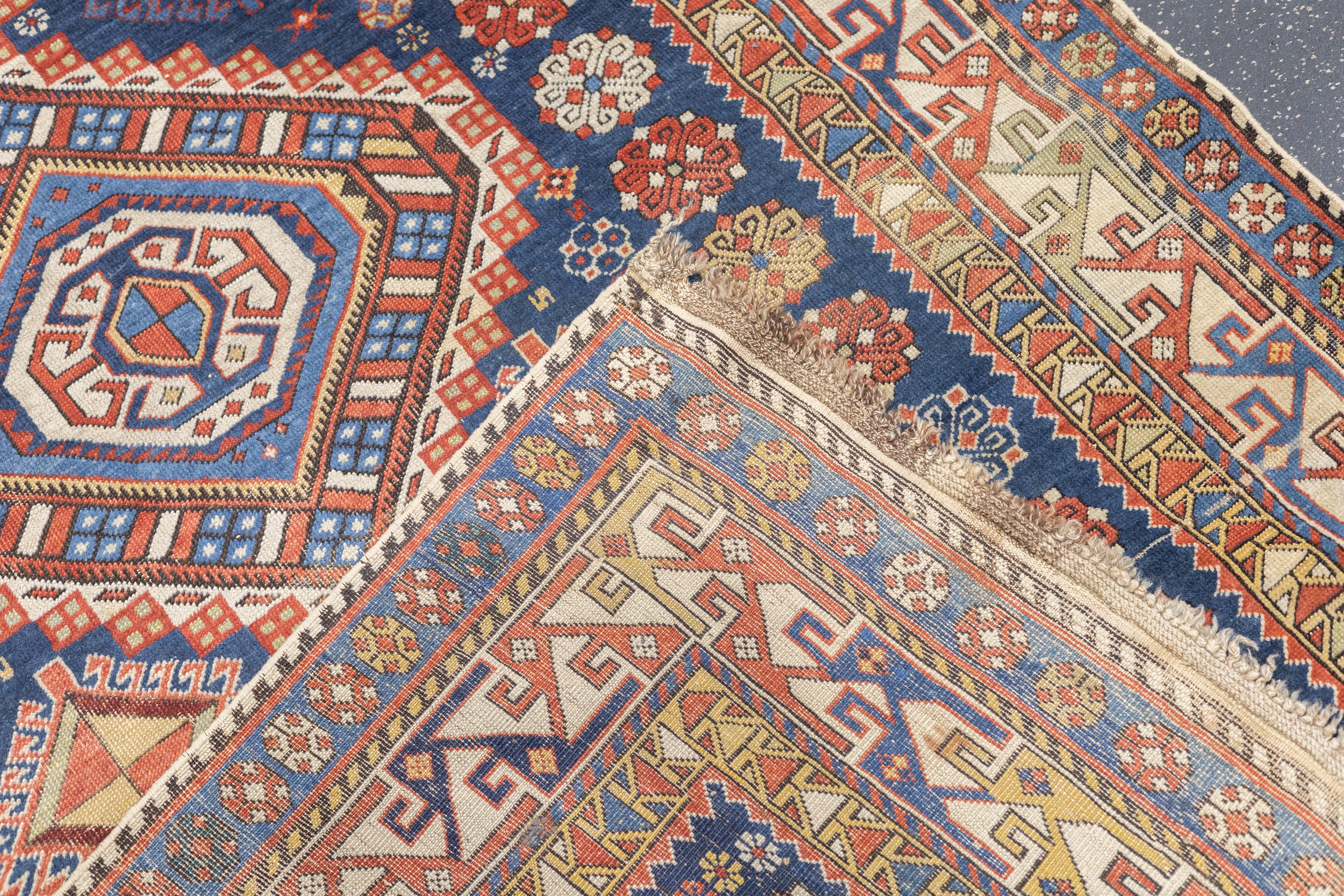 Antique Caucasian Shirvan Rug 4'5'' x 9'0"