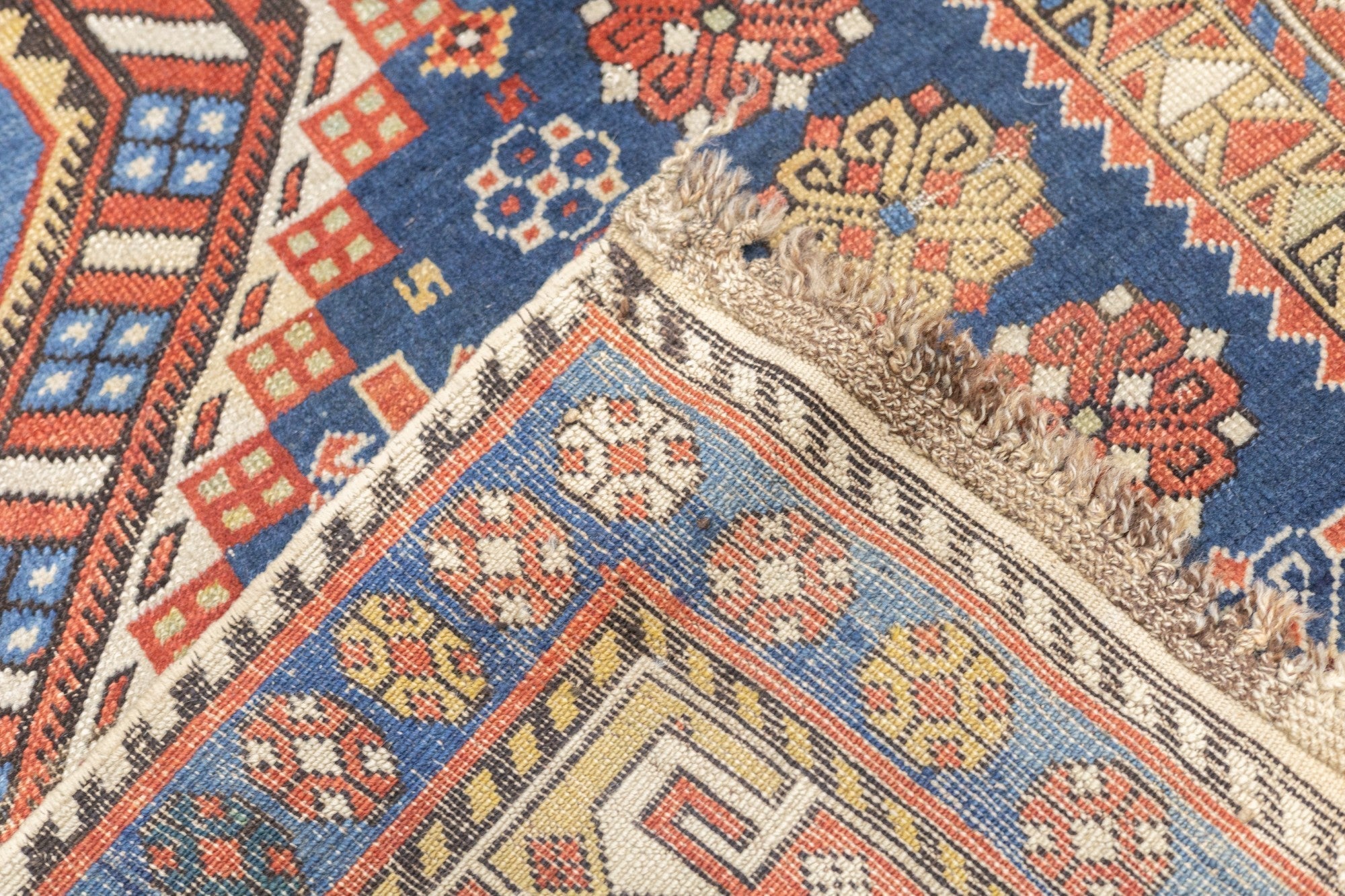 Antique Caucasian Shirvan Rug 4'5'' x 9'0"