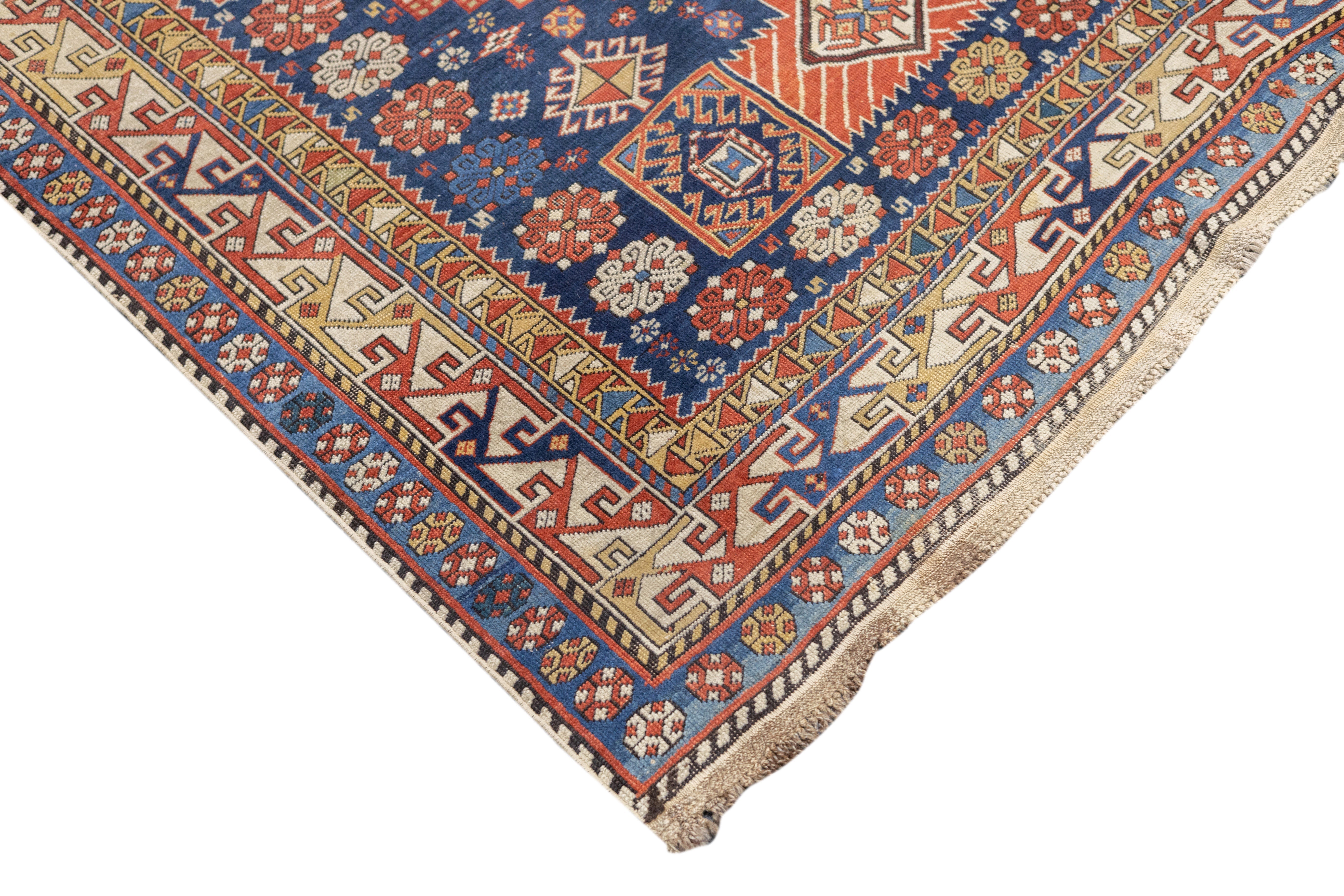 Antique Caucasian Shirvan Rug 4'5'' x 9'0"