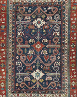 Antique Caucasian Perpedil Rug 4'4'' x 5'11''