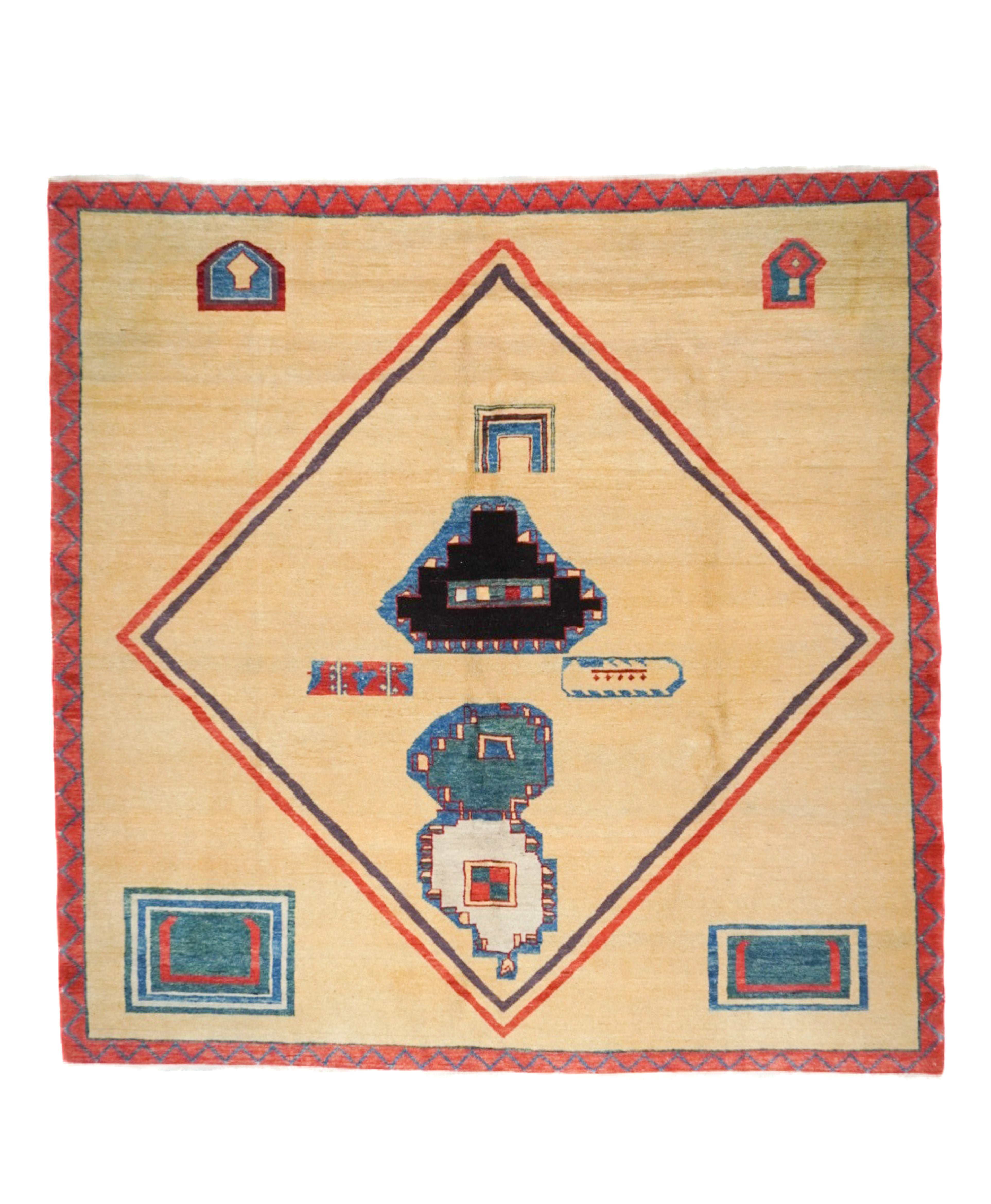 Vintage Gabbeh Rug 7'9'' x 7'11''