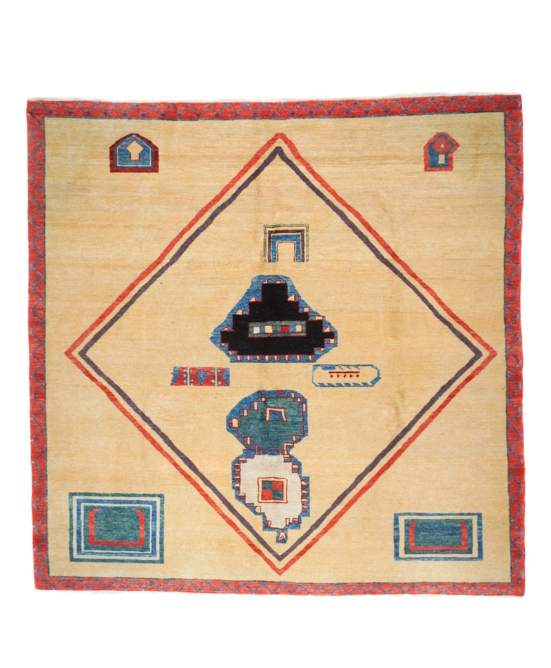 Vintage Gabbeh Rug 7'9'' x 7'11''