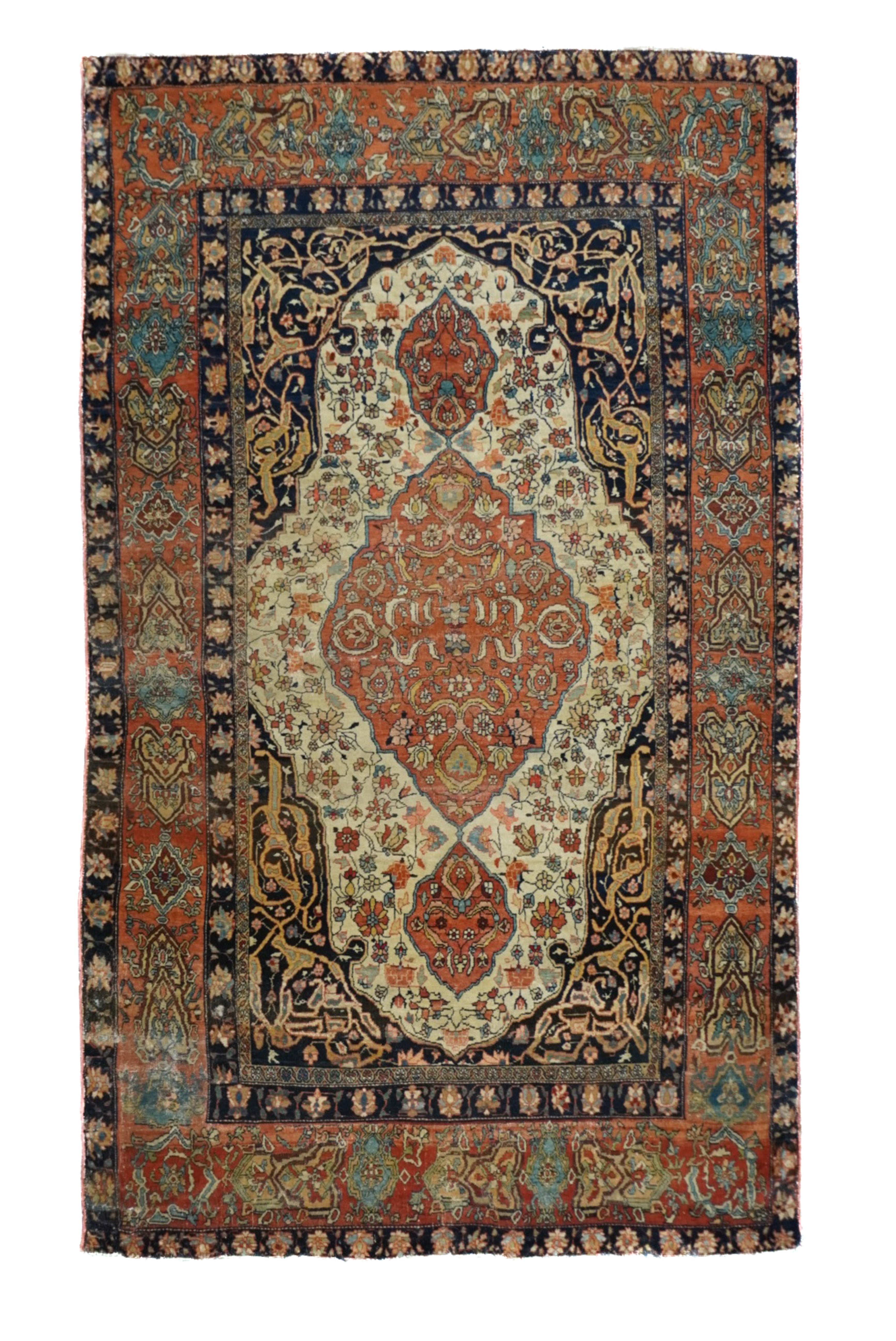 Antique Farahan Sarouk Rug 4'0" x 6'10''