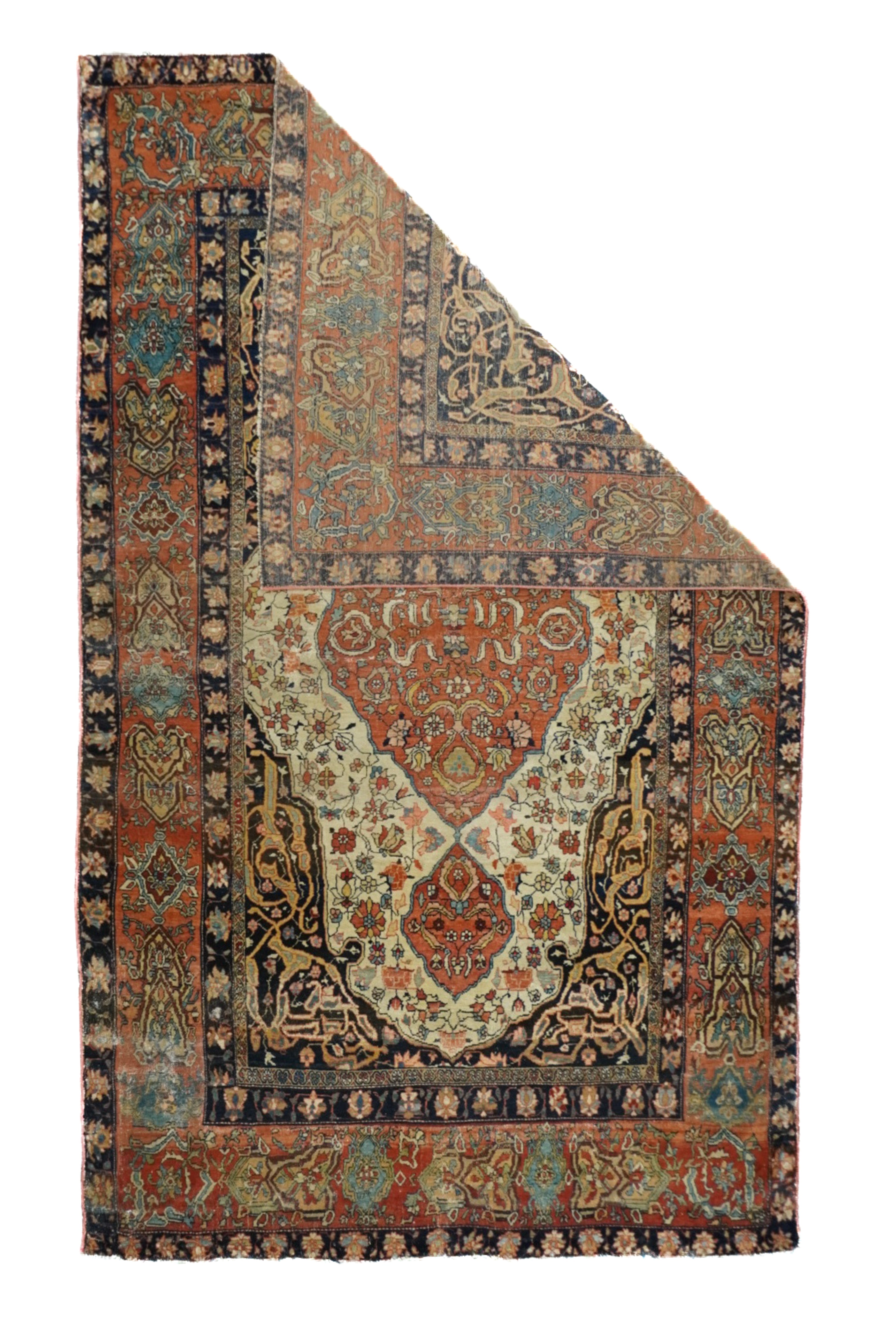 Antique Farahan Sarouk Rug 4'0" x 6'10''