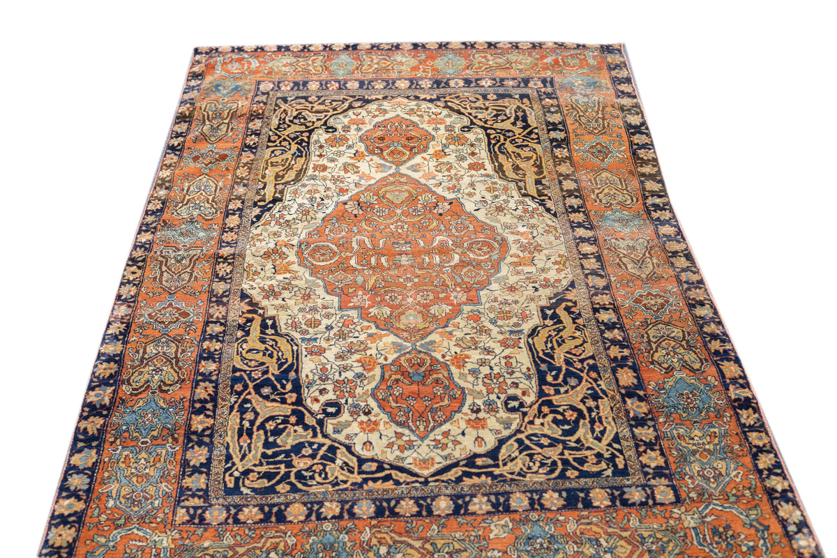 Antique Farahan Sarouk Rug 4'0" x 6'10''