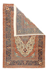 Antique Fine  Mohtasham Kashan Rug 4' 5" x 6' 8''