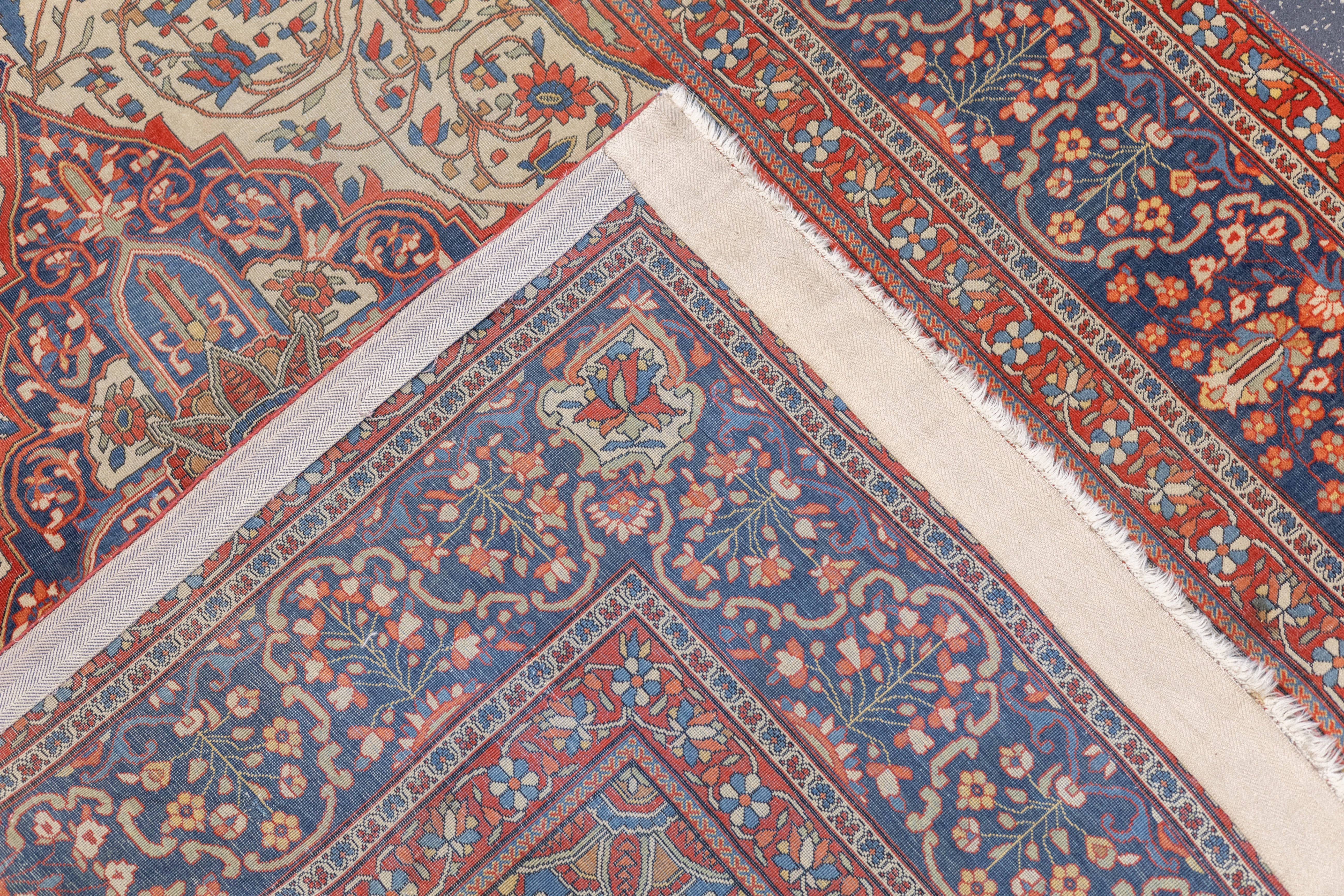 Antique Fine  Mohtasham Kashan Rug 4' 5" x 6' 8''