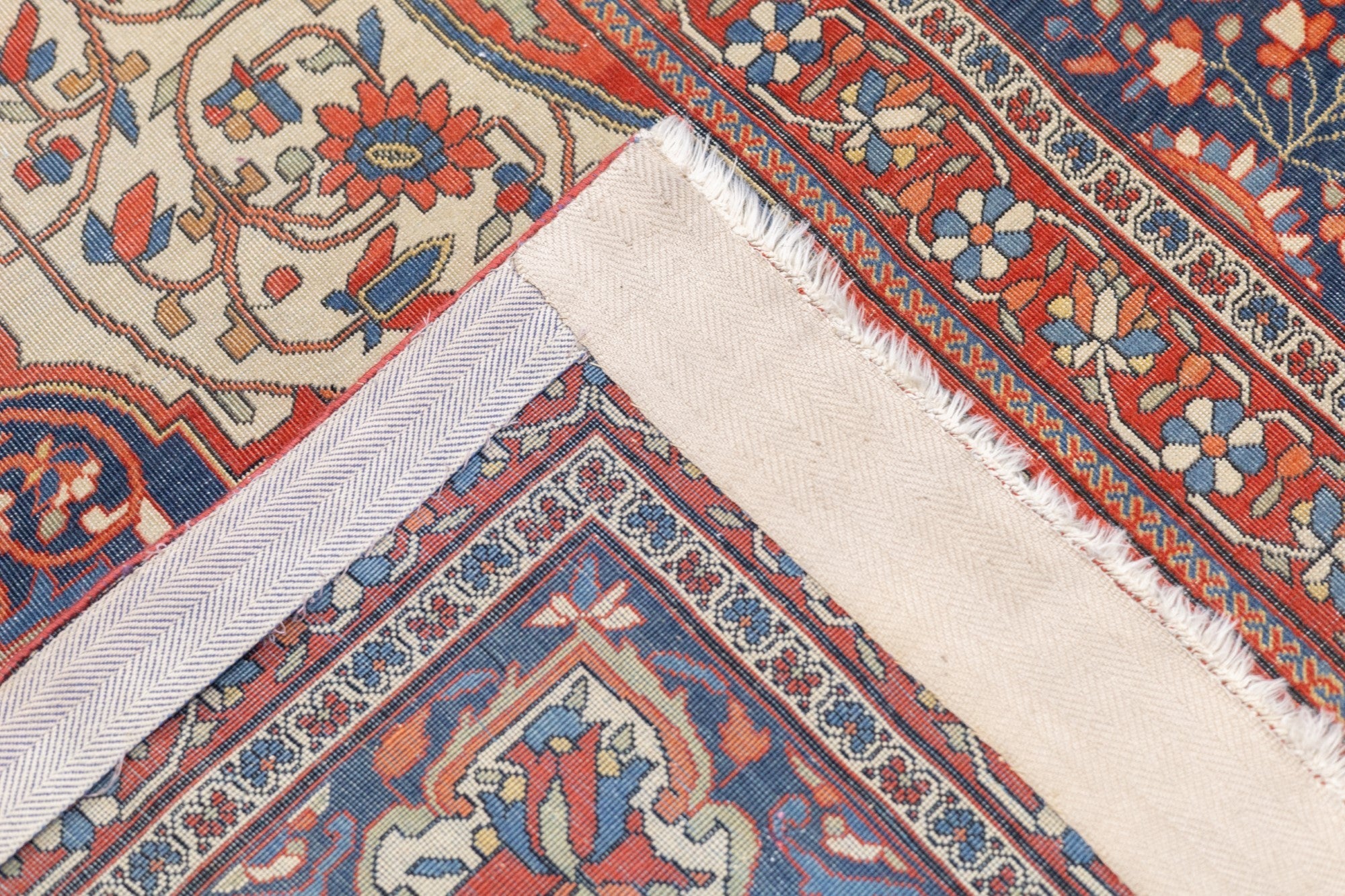 Antique Fine  Mohtasham Kashan Rug 4' 5" x 6' 8''