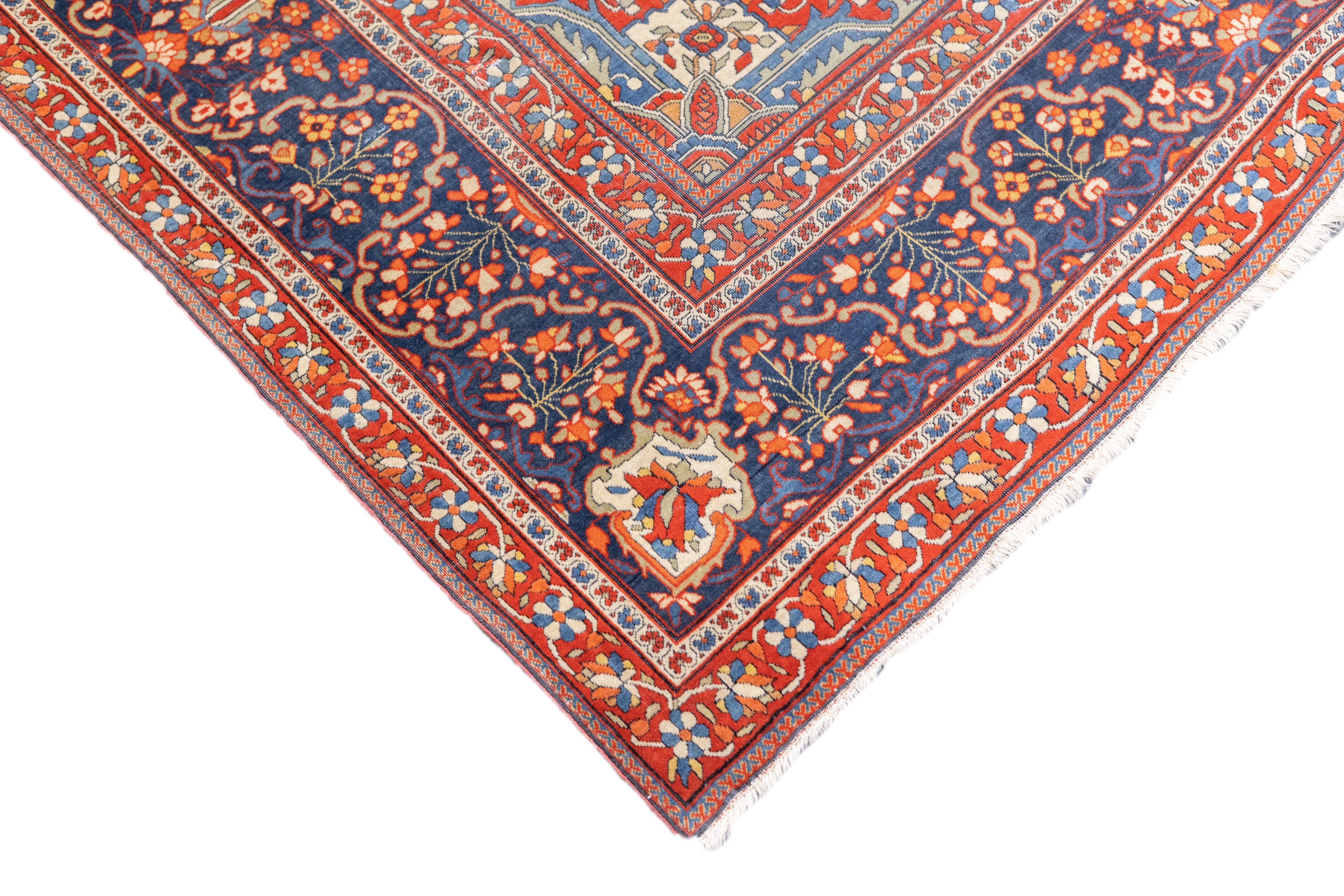 Antique Fine  Mohtasham Kashan Rug 4' 5" x 6' 8''