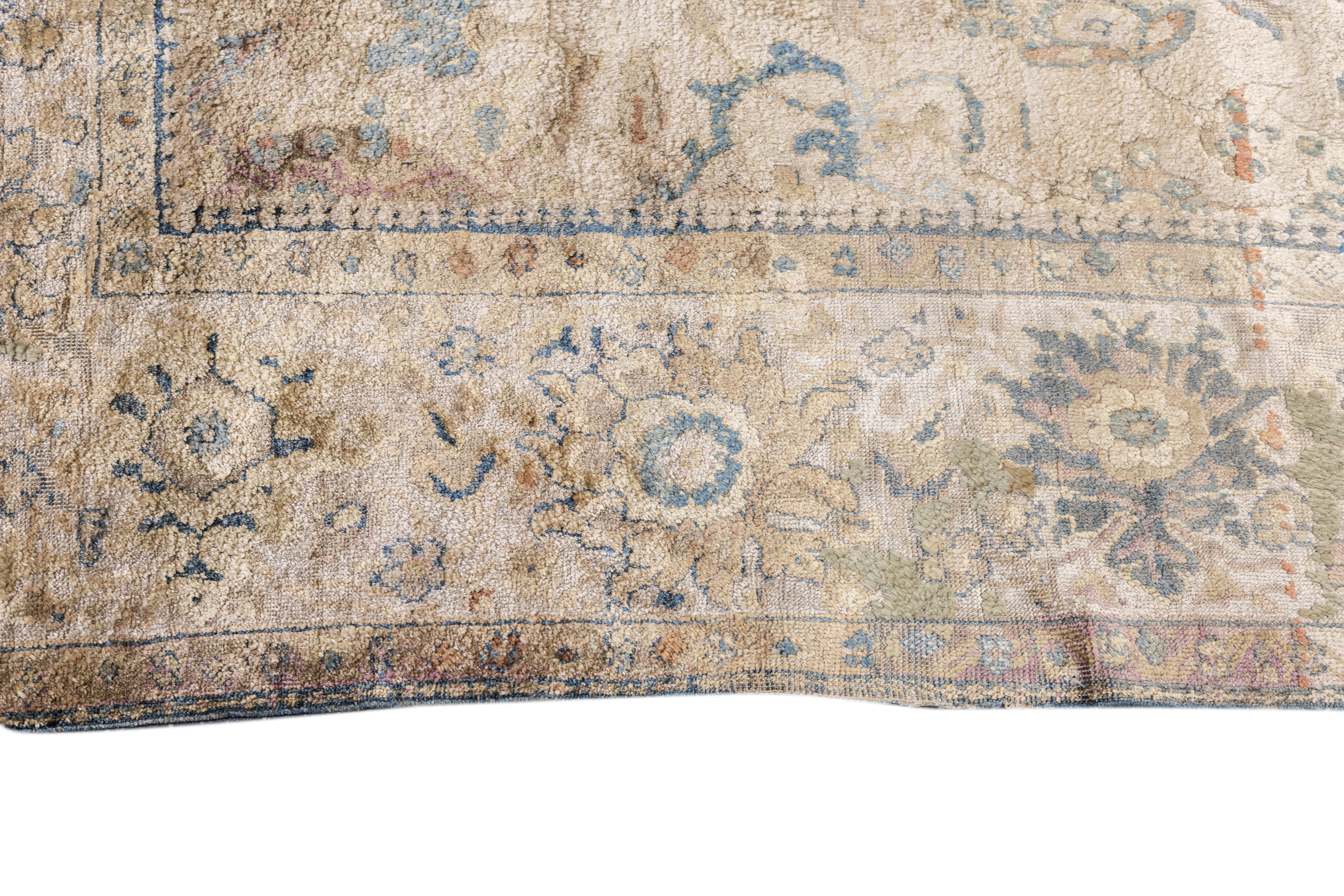 Antique Silk Ziegler Mahal Rug 4'2'' x 6'6''