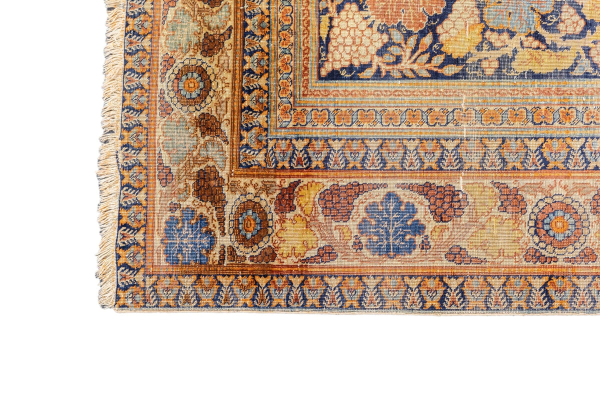 Fine Antique Silk  Heriz Rug 3'9'' x 5'3''