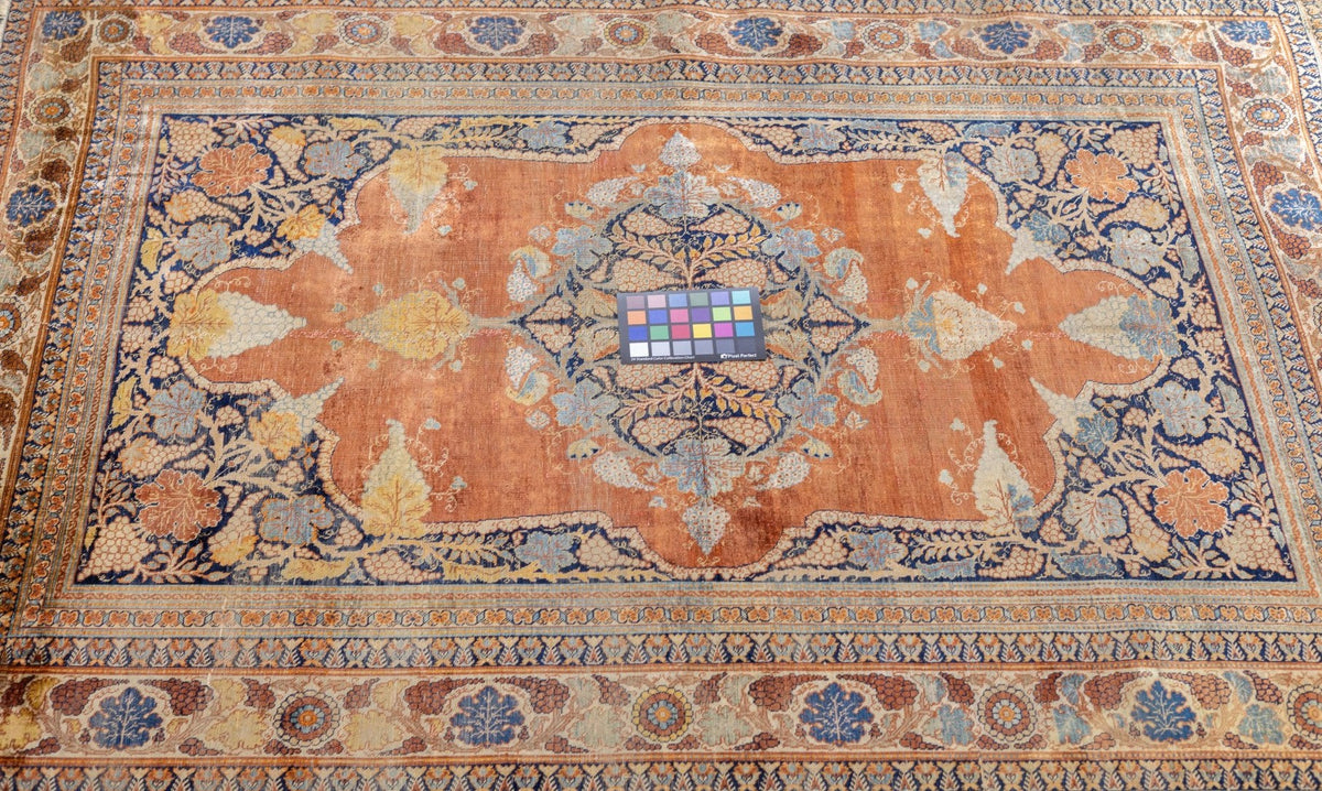Fine Antique Silk  Heriz Rug 3'9'' x 5'3''
