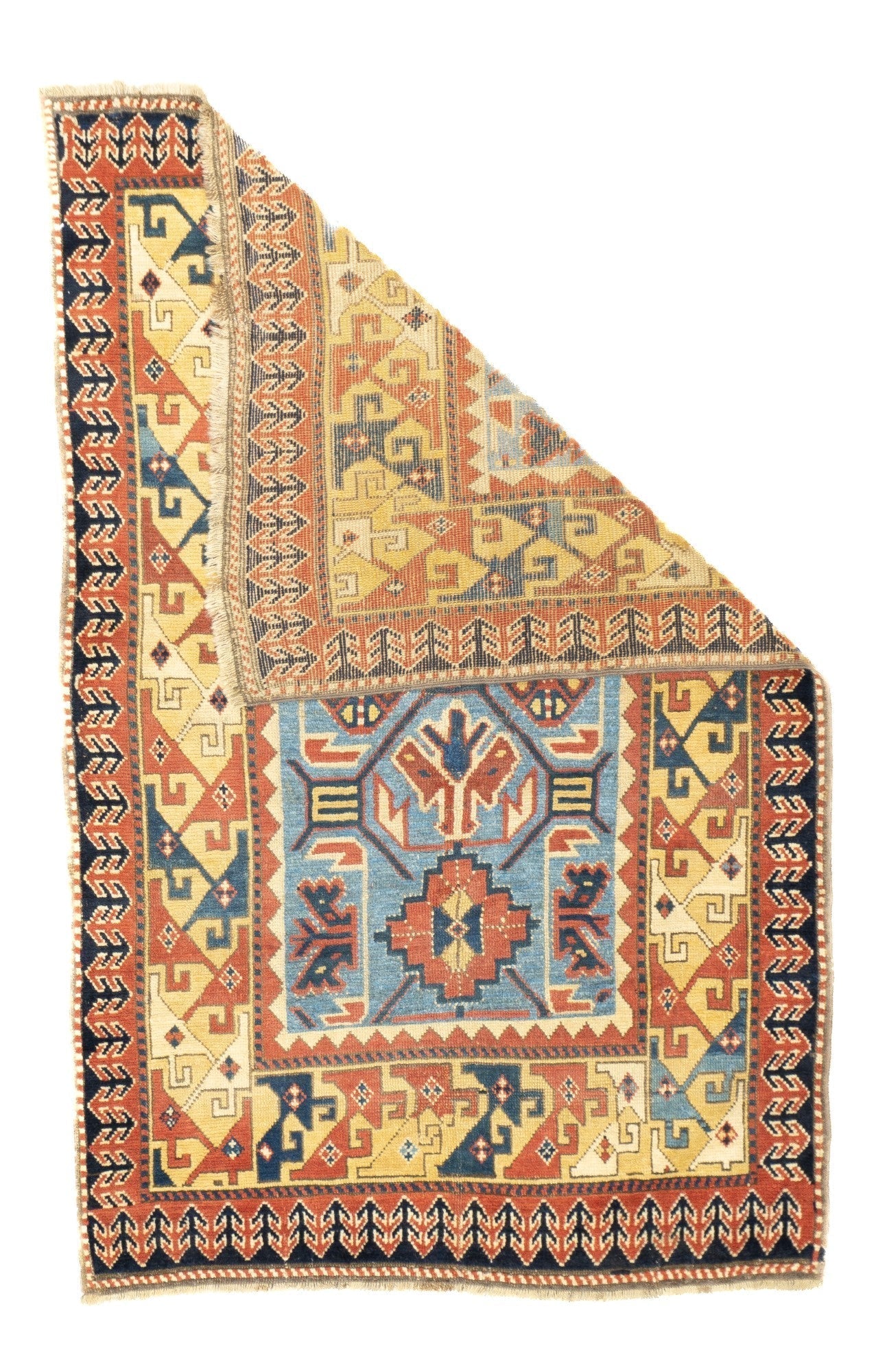 Antique Caucasian Kazak Rug 3'5'' x 5'2''