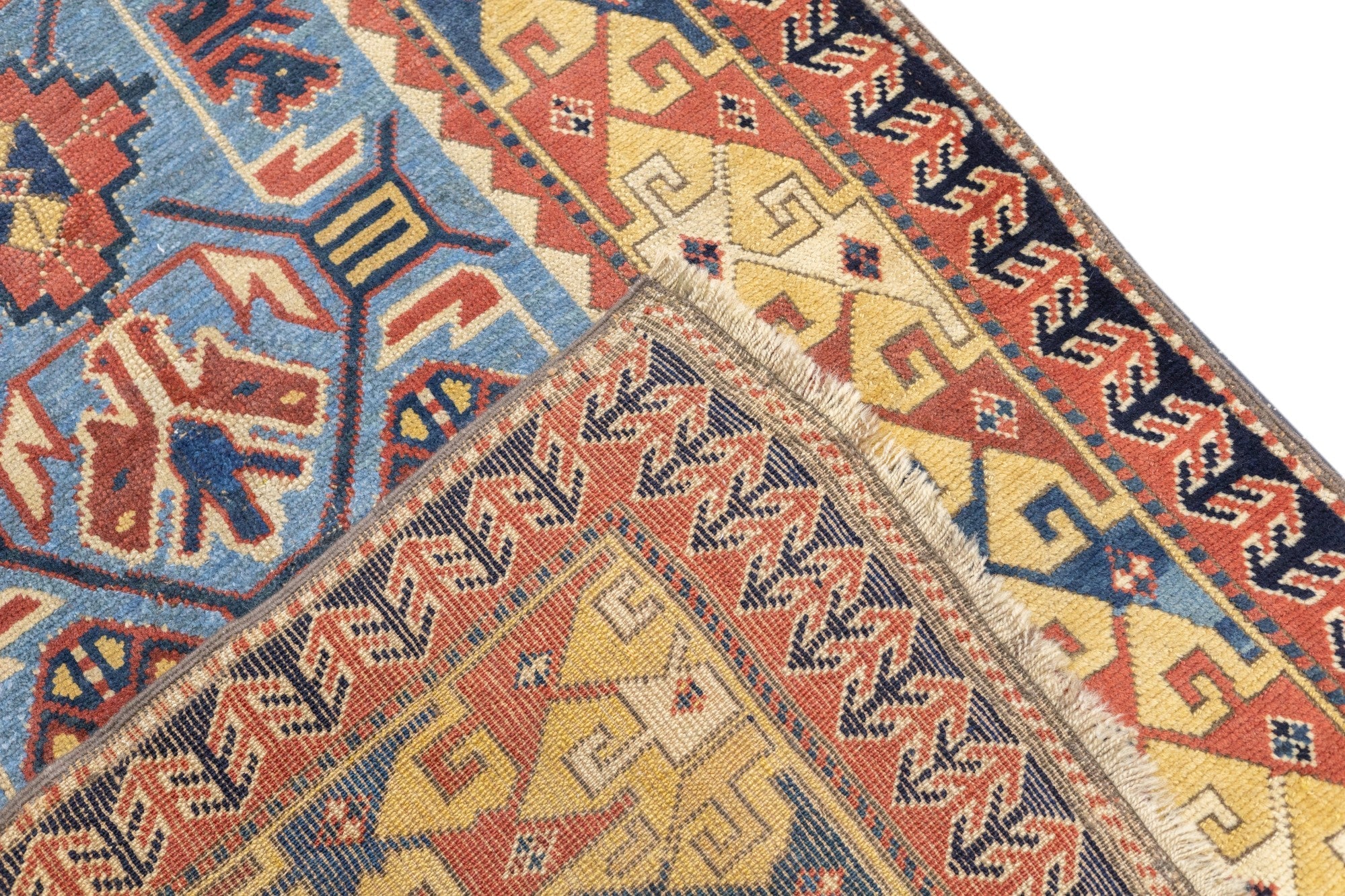 Antique Caucasian Kazak Rug 3'5'' x 5'2''