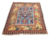 Antique Caucasian Kazak Rug 3'5'' x 5'2''