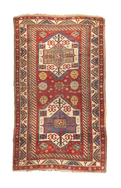 Antique Caucasian Kazak Rug 4' 3