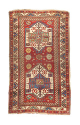 Antique Caucasian Kazak Rug 4' 3" x 7' 0"