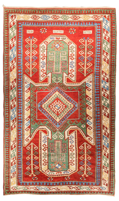 Antique Caucasian Kazak Rug 5'8