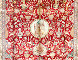 Extremely Fine Vintage  Silk Tabriz Rug 6' 6" x 9' 9"