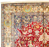 Extremely Fine Vintage  Silk Tabriz Rug 6' 6" x 9' 9"