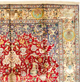 Extremely Fine Vintage  Silk Tabriz Rug 6' 6" x 9' 9"