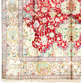 Extremely Fine Vintage  Silk Tabriz Rug 6' 6" x 9' 9"