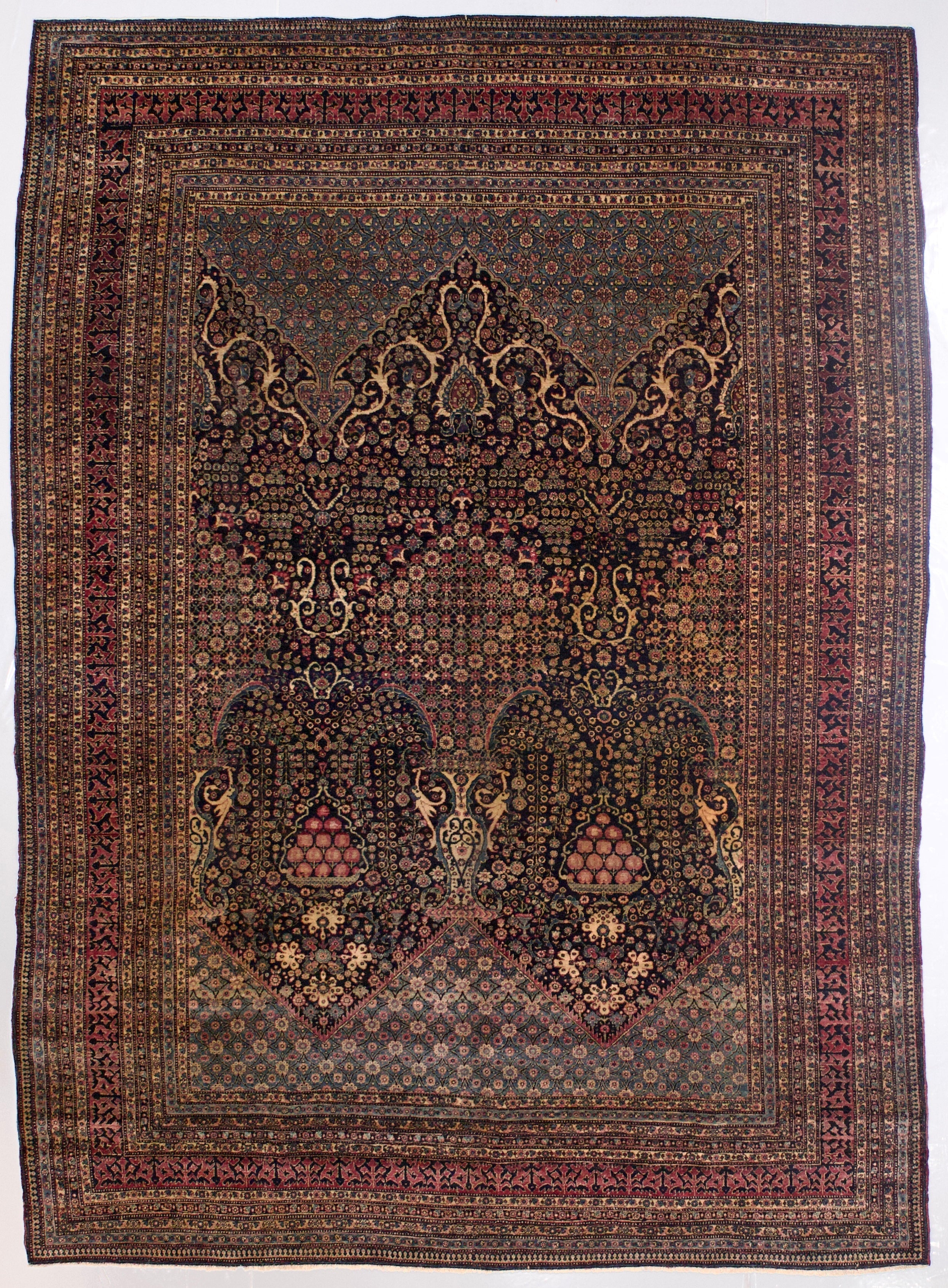 Antique  Tehran Rug 7'4" x 10' 0"