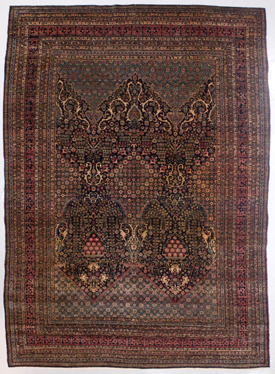 Antique  Tehran Rug 7'4