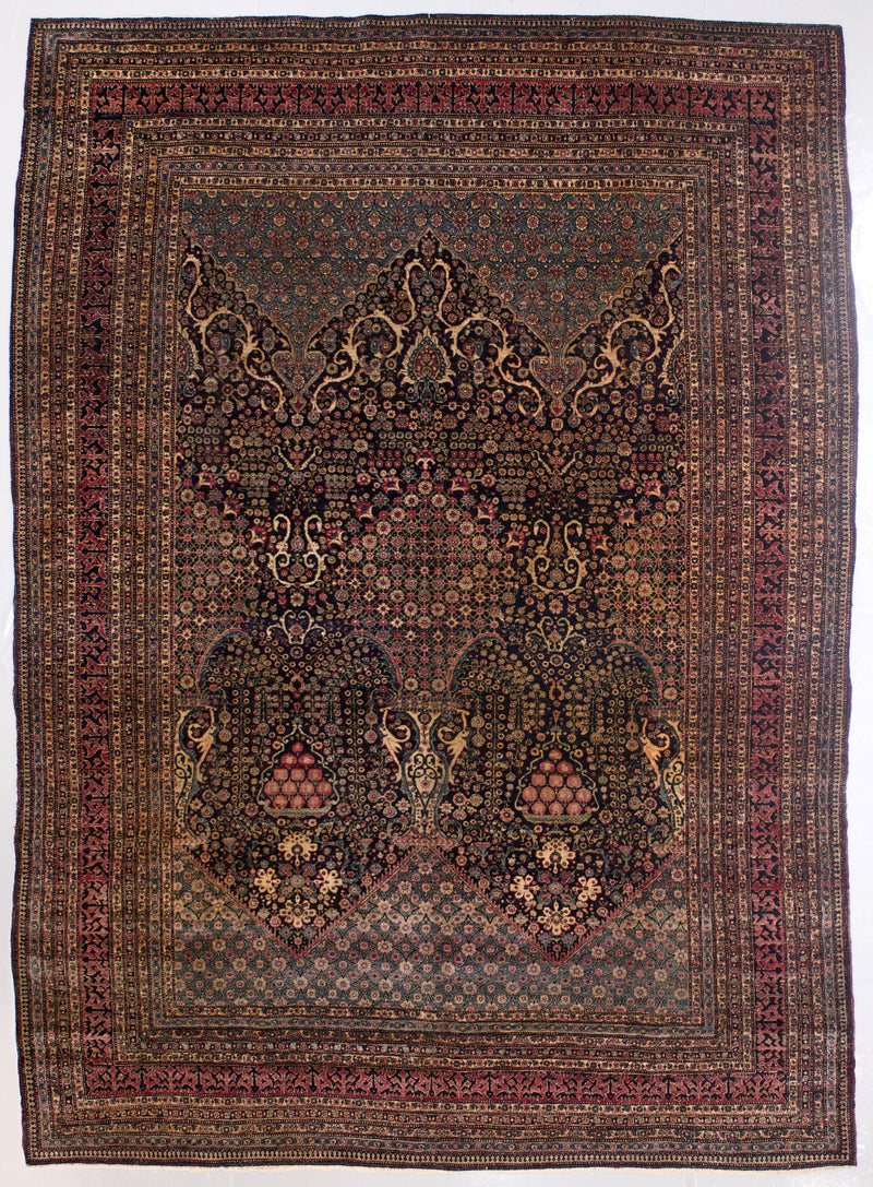 Antique  Tehran Rug 7'4