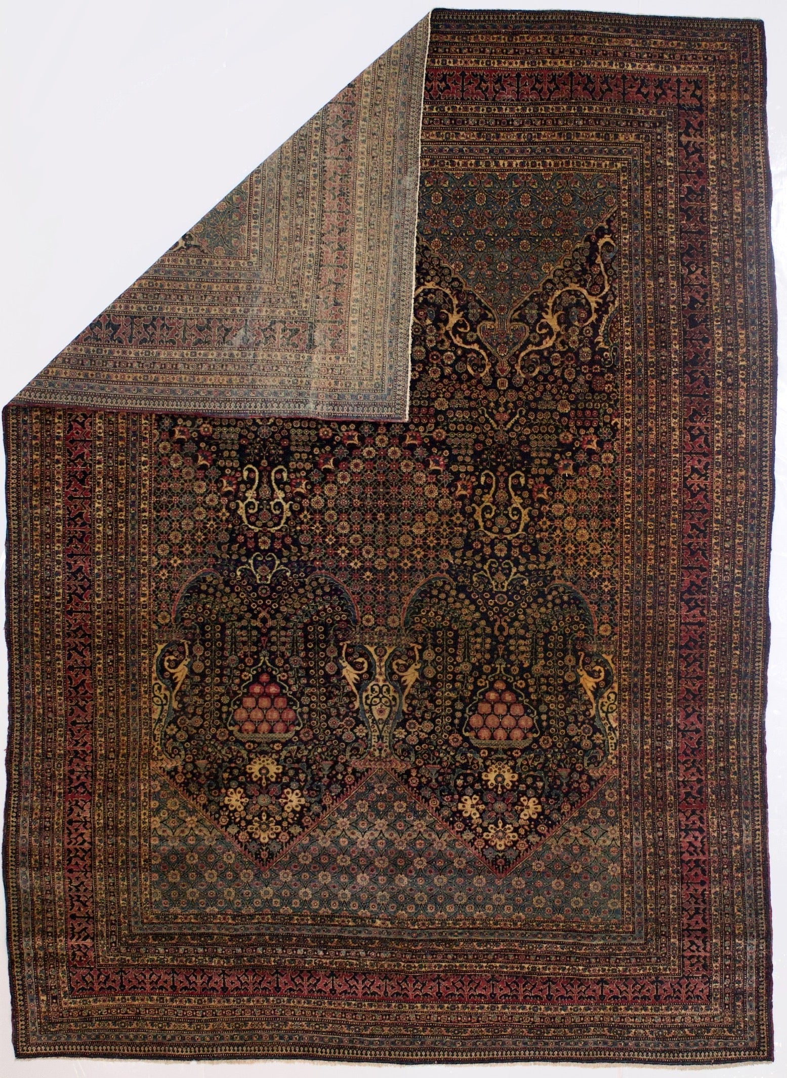 Antique  Tehran Rug 7'4" x 10' 0"