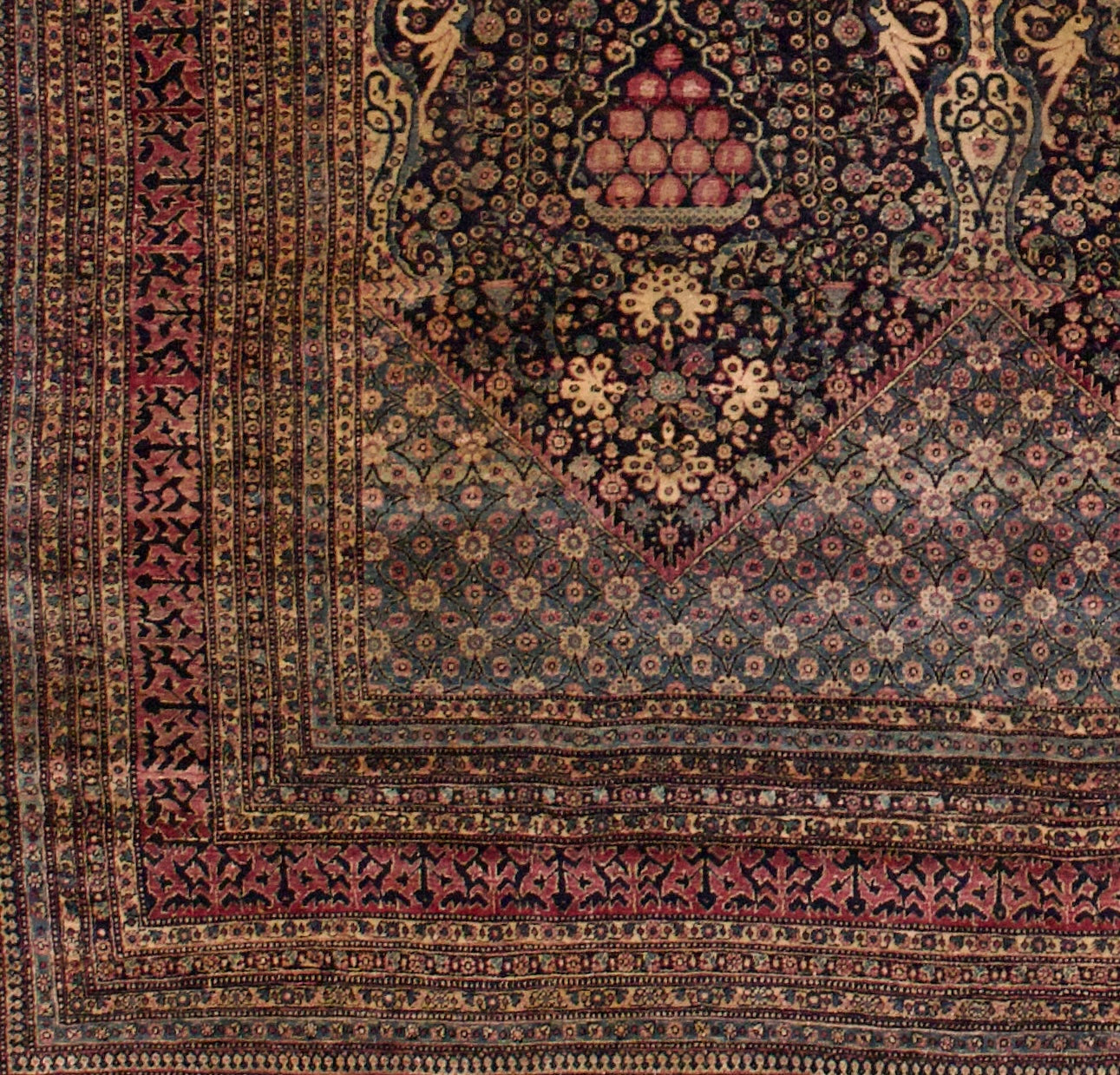 Antique  Tehran Rug 7'4" x 10' 0"