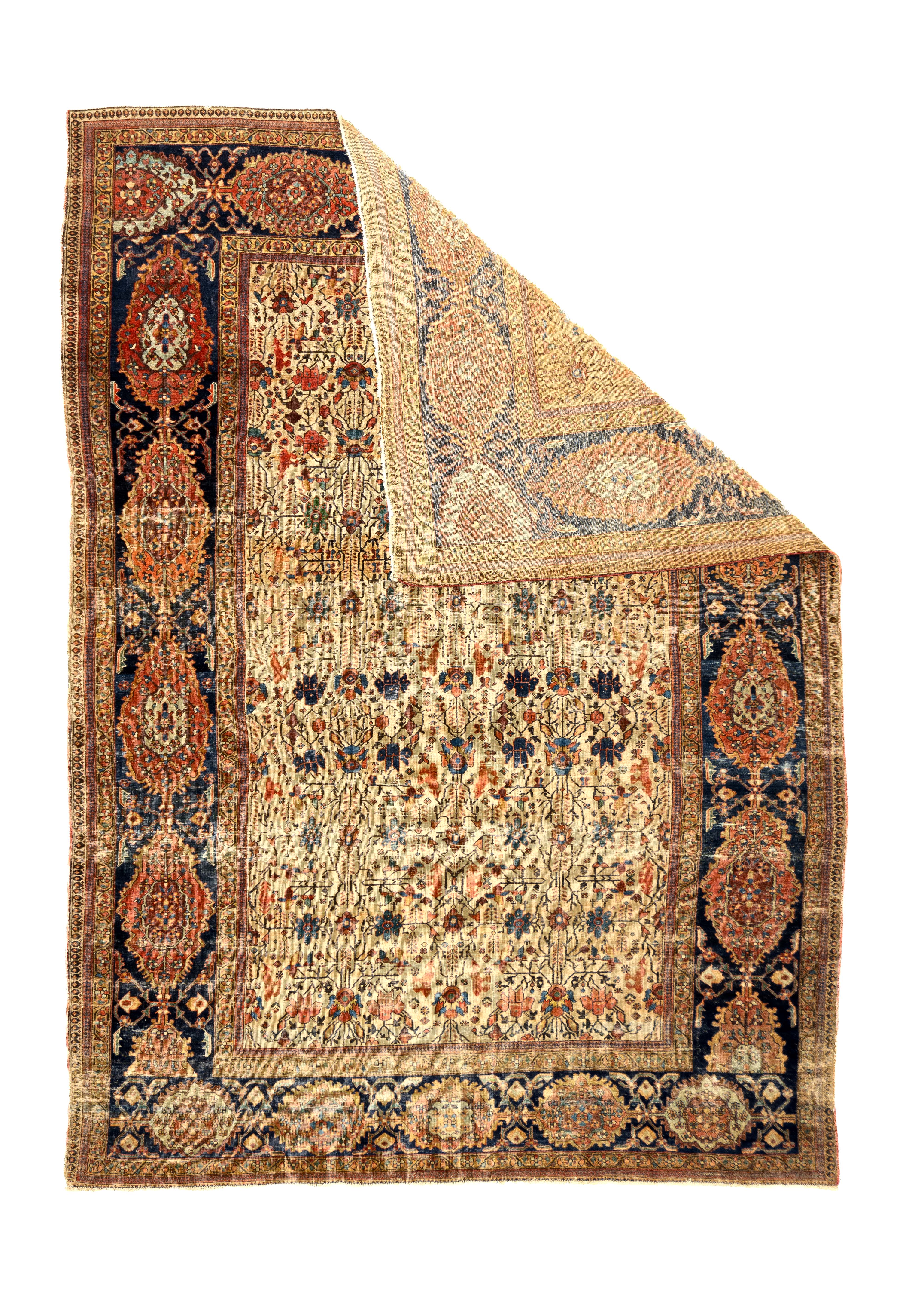 Antique  Farahan Sarouk Rug 6' 10'' x 9' 6''