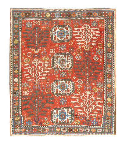 Antique Caucasian Kazak Rug 6'4'' x 7'5''