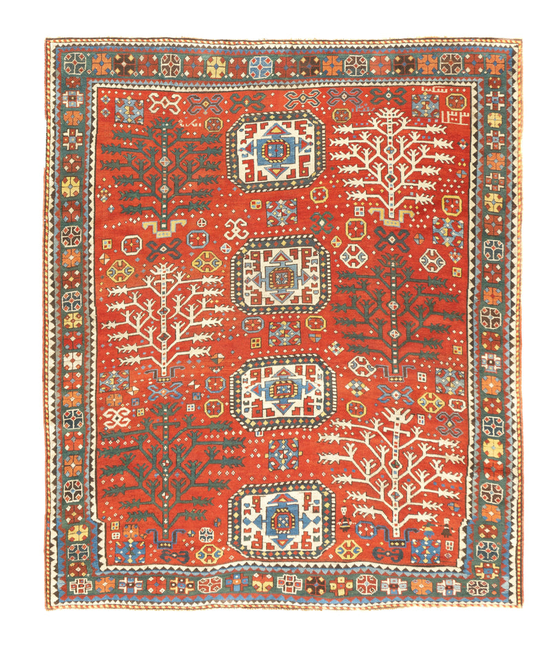 Antique Caucasian Kazak Rug 6'4'' x 7'5''