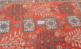 Antique Caucasian Kazak Rug 6'4'' x 7'5''