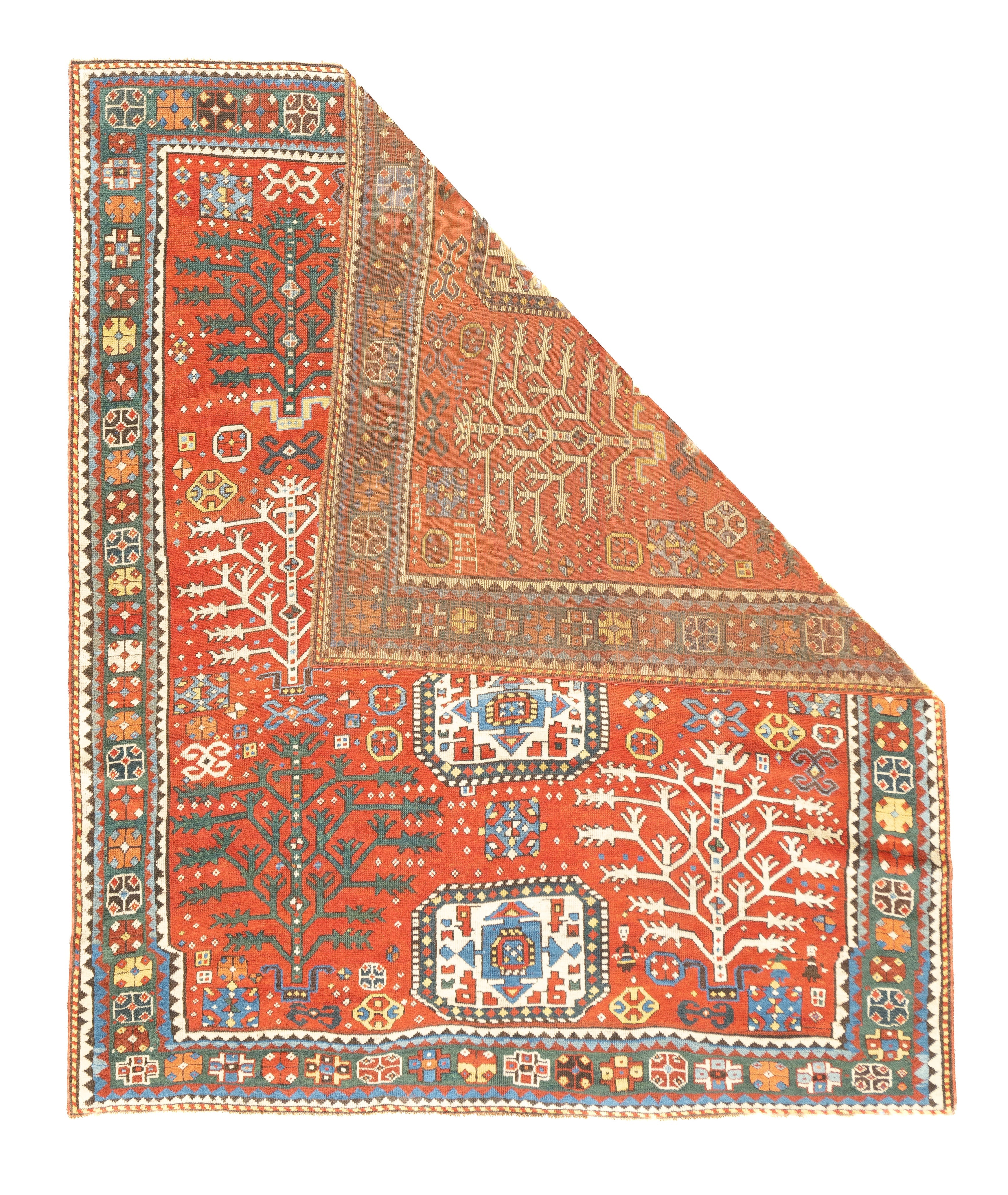Antique Caucasian Kazak Rug 6'4'' x 7'5''