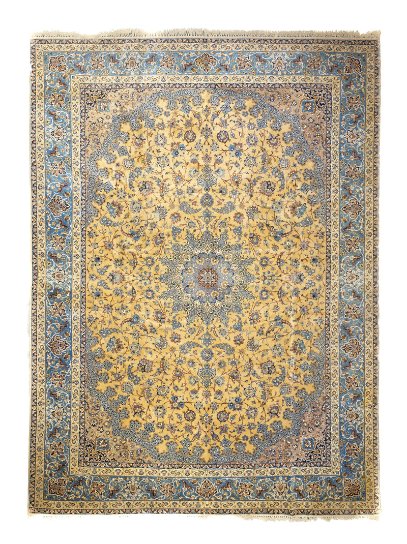 Extremely Fine Isfahan Wool and Silk Rug 10'6'' x 13'11''